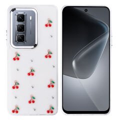 İnfinix Hot 50 4G Kılıf Airbag Tasarımlı Simli Şeffaf Kutup Kapak