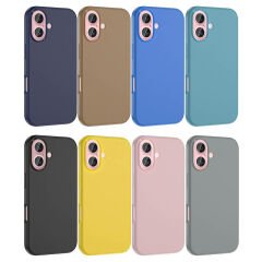 iPhone 16 Plus Kılıf Magsafe Şarj Özellikli Sıvı Teknolojili Silinebilir Sert Kivi Kapak