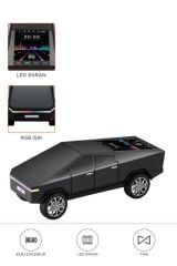 D68 CyberTruck Araba Tasarımlı Led Ekranli Radyolu Bluetooth Hoparlör 15W Güçlü Ses RGB LED /TWS/USB