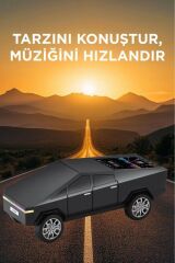 D68 CyberTruck Araba Tasarımlı Led Ekranli Radyolu Bluetooth Hoparlör 15W Güçlü Ses RGB LED /TWS/USB