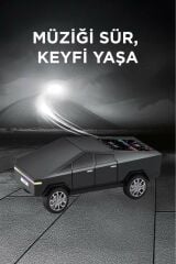 D68 CyberTruck Araba Tasarımlı Led Ekranli Radyolu Bluetooth Hoparlör 15W Güçlü Ses RGB LED /TWS/USB