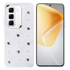 İnfinix Hot 50 Pro 4G Kılıf Airbag Tasarımlı Simli Şeffaf Kutup Kapak