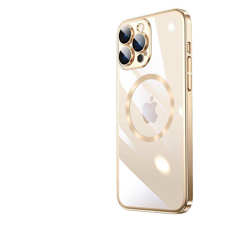 iPhone 13 Pro Kılıf Wireless Şarj Özellikli Sert PC  Riksos Magsafe Kapak