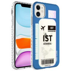 iPhone 11 Kılıf Airbag Kenarlı Renkli Desenli Silikon Elegans Kapak