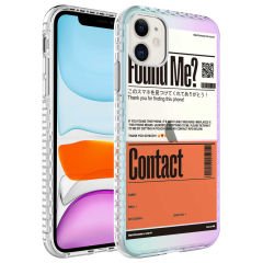 iPhone 11 Kılıf Airbag Kenarlı Renkli Desenli Silikon Elegans Kapak