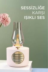 Vintage Gaz Lambası Taşınabilir Bluetooth Speaker Ayarlanabilir Işıklı USB Şarjlı