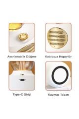 Vintage Gaz Lambası Taşınabilir Bluetooth Speaker Ayarlanabilir Işıklı USB Şarjlı