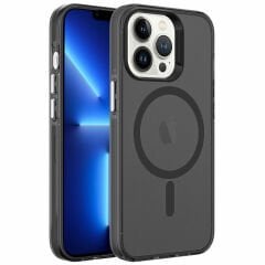 iPhone 13 Pro Kılıf Magsafe Şarj Özellikli Buzlu Transparan C-Pro Sert Kapak kılıf