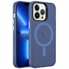 iPhone 13 Pro Kılıf Magsafe Şarj Özellikli Buzlu Transparan C-Pro Sert Kapak kılıf