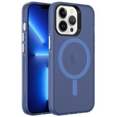 iPhone 13 Pro Kılıf Magsafe Şarj Özellikli Buzlu Transparan C-Pro Sert Kapak kılıf
