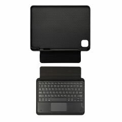 iPad Pro 12.9 2020 (4.Nesil) Border Keyboard Bluetooh Bağlantılı Standlı Klavyeli Tablet Kılıfı