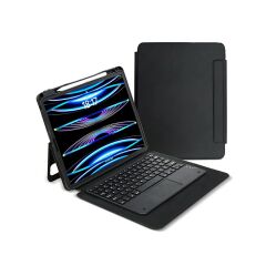 iPad Pro 12.9 2020 (4.Nesil) Border Keyboard Bluetooh Bağlantılı Standlı Klavyeli Tablet Kılıfı