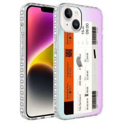 iPhone 14 Plus Kılıf Airbag Kenarlı Renkli Desenli Silikon Elegans Kapak