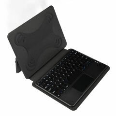 iPad 10.9 2022 (10.Nesil) Border Keyboard Bluetooh Bağlantılı Standlı Klavyeli Tablet Kılıfı