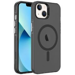 iPhone 13 Kılıf Magsafe Şarj Özellikli Buzlu Transparan C-Pro Sert Kapak kılıf