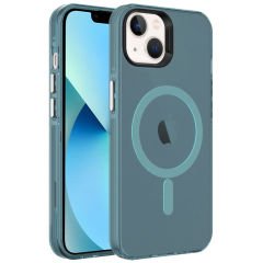 iPhone 13 Kılıf Magsafe Şarj Özellikli Buzlu Transparan C-Pro Sert Kapak kılıf