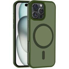 iPhone 16 Pro Kılıf Kablosuz Şarj Özellikli Mat Arka Yüzey Sio Kapak