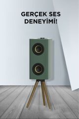 Kablosuz Hoparlör 24W Çift Sürücü, 3000mAh Batarya, Taşınabilir Ayaklı Speaker