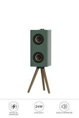 Kablosuz Hoparlör 24W Çift Sürücü, 3000mAh Batarya, Taşınabilir Ayaklı Speaker
