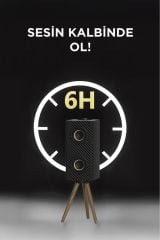 Kablosuz Hoparlör 24W Çift Sürücü, 3000mAh Batarya, Taşınabilir Ayaklı Speaker