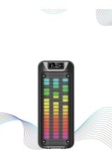 1852 Taşınabilir Rgb Ledli Bluetooth Hoparlör Usb-tf Siyah