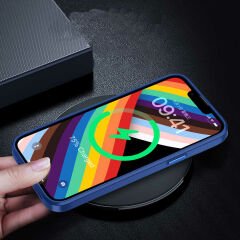 iPhone 14 Plus Kılıf Kamera Çıkıntılı Arkası Şeffaf Köşeleri Parlak Renkli Işlemeli Flora Kapak