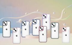 iPhone 14 Plus Kılıf Kamera Çıkıntılı Arkası Şeffaf Köşeleri Parlak Renkli Işlemeli Flora Kapak