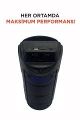 1550 RGB Ledli Taşınabilir Bluetooth Radyolu Hoparlör Parti Speaker
