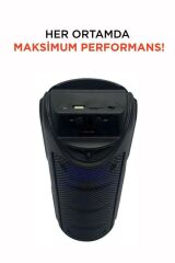 1550 RGB Ledli Taşınabilir Bluetooth Radyolu Hoparlör Parti Speaker