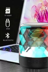 D15 Taşınabilir Kablosuz Bluetooth Hoparlör Siyah