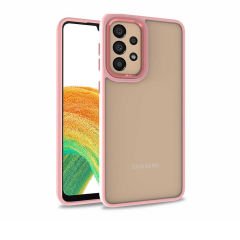 Samsung Galaxy A73 Kılıf Kamera Çıkıntılı Arkası Şeffaf Köşeleri Parlak Renkli Işlemeli Flora Kapak