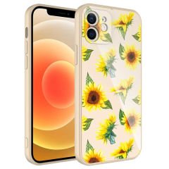 iPhone 12 Kılıf Kamera Korumalı Desenli Sert Silikon Epoksi Kapak