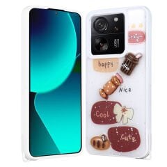 Xiaomi Mi 13T Kılıf Parlayan Simli Kabartma Figürlü Cevze Kapak