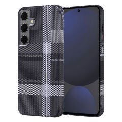 Samsung Galaxy S24 FE Kılıf Kablosuz Şarj Özellikli Karbon Fiber Görünümlü Nekst Kapak