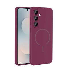 Samsung Galaxy S25 FE Kılıf Meta Lansman M-Safe Kamera Korumalı içi Kadife Yumuşak Renkli Süet Silikon