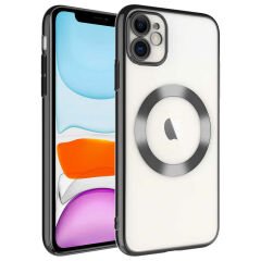 iPhone 11 Kılıf Wireless Şarj Özellikli Sert PC Riksos Magsafe Kapak