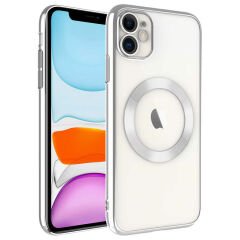 iPhone 11 Kılıf Wireless Şarj Özellikli Sert PC Riksos Magsafe Kapak