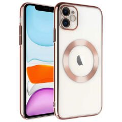 iPhone 11 Kılıf Wireless Şarj Özellikli Sert PC Riksos Magsafe Kapak