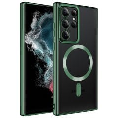 Samsung Galaxy S22 Ultra Kılıf Magsafe Wireless Şarj Özellikli Setro Silikon