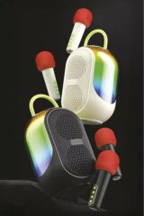 Çift Mikrofonlu Kablosuz Parti Hoparlörü