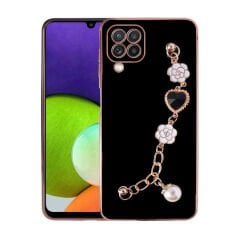 Samsung Galaxy A22 4G Kılıf El Tutamaçlı Kamera Korumalı Taka Silikon Kapak