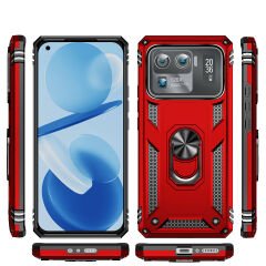 Xiaomi Mi 11 Ultra Kılıf Vega Tank Sert Yüzüklü Standlı Zırh Koruma Kapak