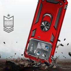 Xiaomi Mi 11 Ultra Kılıf Vega Tank Sert Yüzüklü Standlı Zırh Koruma Kapak