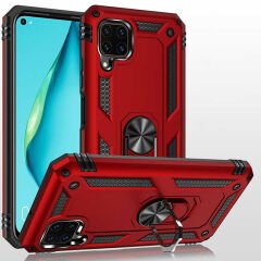 Huawei P40 Lite Kılıf Vega Tank Sert Yüzüklü Standlı Zırh Koruma Kapak