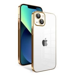 iPhone 13 Kılıf Kamera Korumalı Renkli Çerçeveli  Garaj Kapak