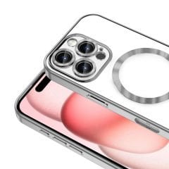 iPhone 16 Pro Kılıf Kamera Korumalı Kablosuz Wireless Şarj Özellikli Demre Kapak
