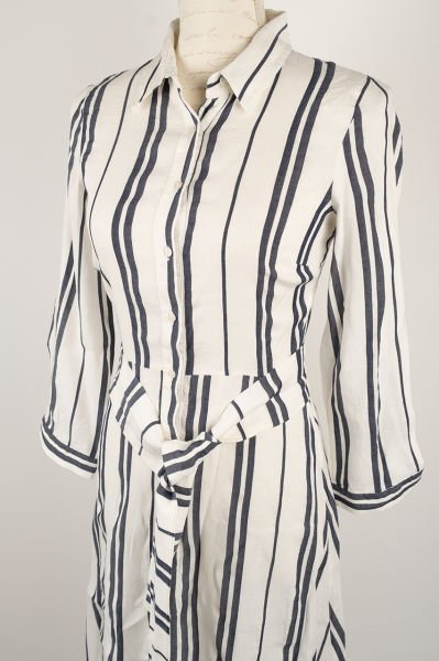 Zara Çizgili Gömlek Elbise