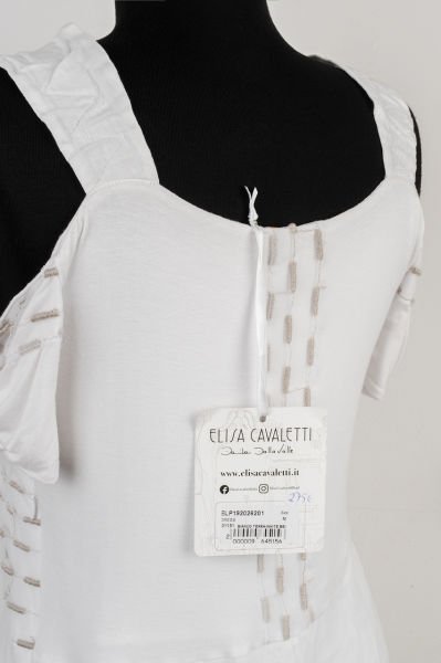 Elisa Cavaletti Askılı Keten Elbise