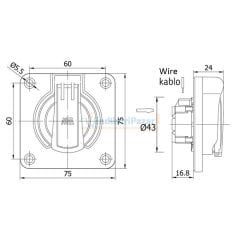 1*16A Makine Prizi Ups (Yan Giriş) 40402105 METE ENERJİ