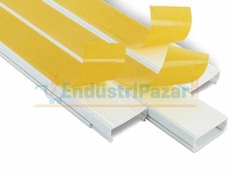 25*25mm YAPIŞKAN BANTLI KAPALI TİP KABLO KANALI 102-07 ÇEBİ